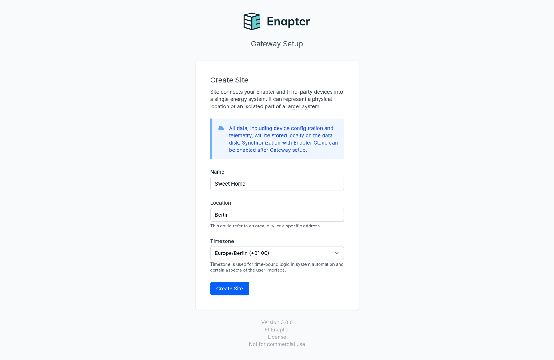 Create Gateway Site